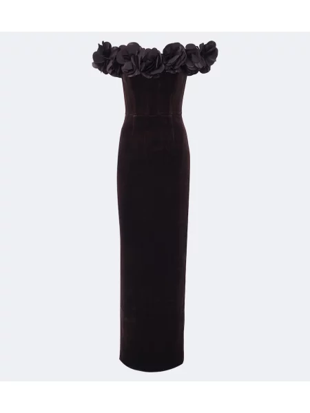 Rochie Rebecca Vallance de catifea maro