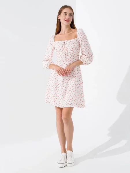 LAWA Сукня міні Молочний Поліестер/еластан