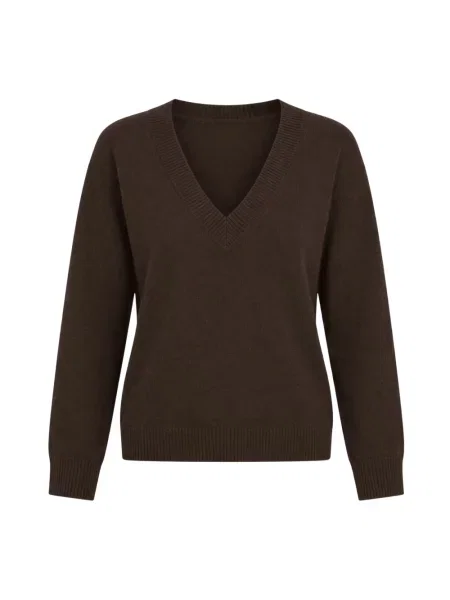 Sweter Akep wełniany brązowy