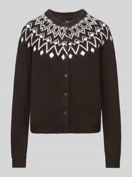 Kardigan rozpinany w kroju regular fit z domieszką wełny model KARLA' Vero Moda