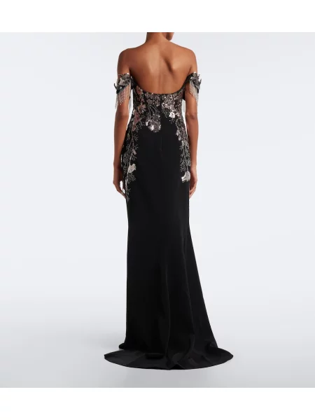 Rochie Georges Hobeika de catifea negru