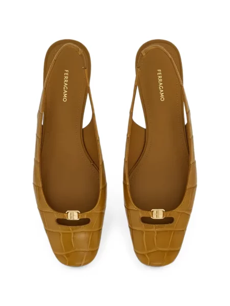 Dirželis bateliai Ferragamo slingback ruda