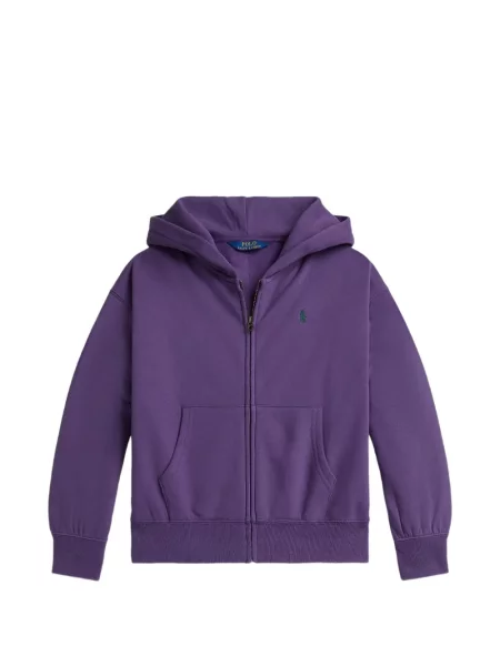 Bluza z kapturem dziecięca Polo Ralph Lauren fioletowa
