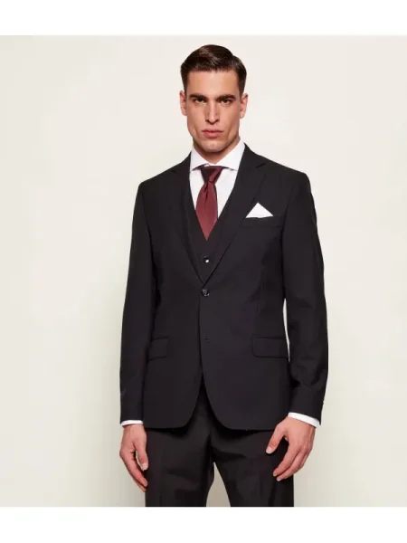 Oscar Jacobson De lână sacou Edmund negru