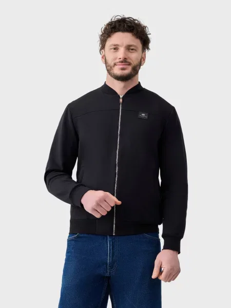 Бомбер AVECS бавовна/поліестер чорний