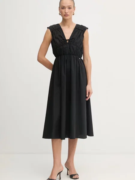 BOSS Orange rochie babydoll din C Derich negru