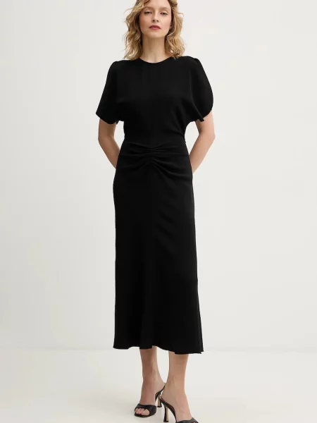 Макси платье Victoria Beckham клеш черное