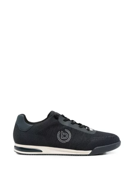 Sneakerși Bugatti cu șireturi din dantelă cu autograf albastru
