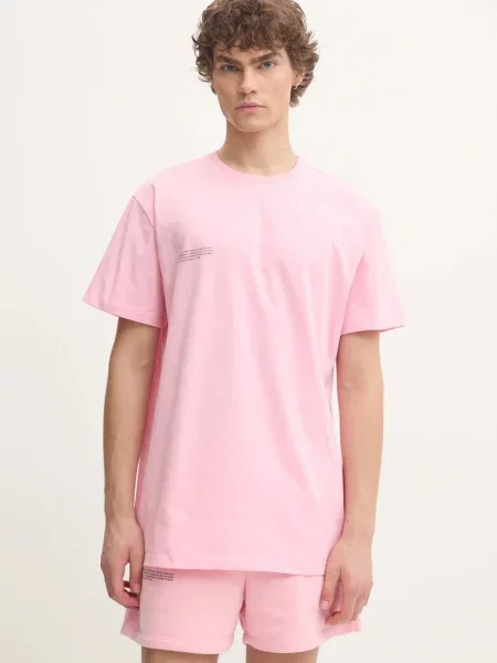 Тениска Pangaia с принт розово