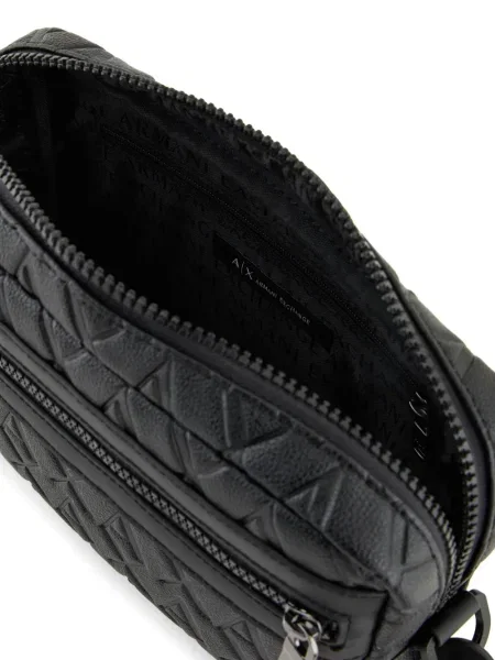 Geantă Armani Exchange cu autograf negru