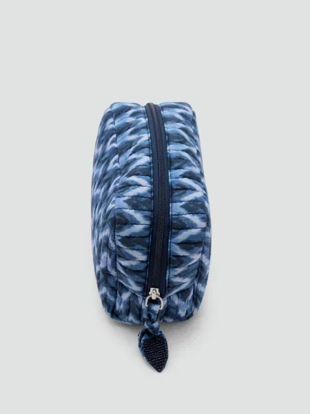 Pikowana kosmetyczka ze wzorem tie-dye Teen uniwersalny MANGO TEEN niebieski