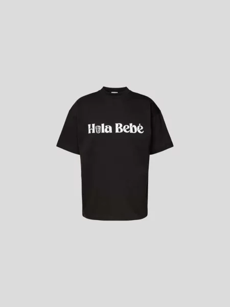 T-shirt z nadruk z napisem Blue Sky Inn czarna