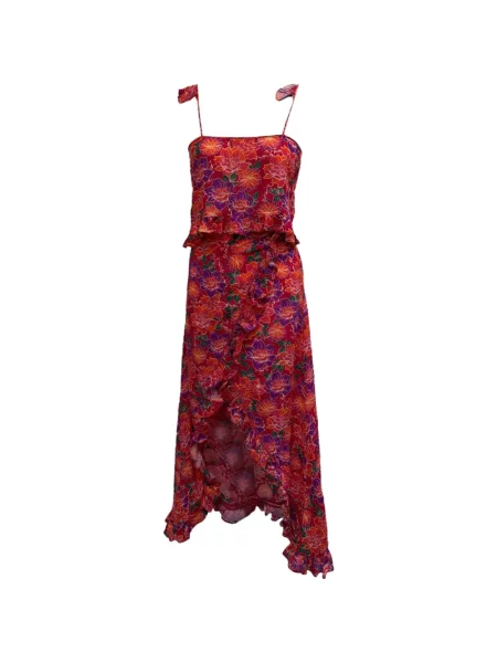 Fustă Paloma Blue cu model floral cu imagine roșu