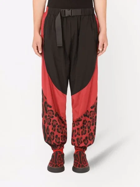 Leopardí kalhoty Dolce & Gabbana s potiskem černé