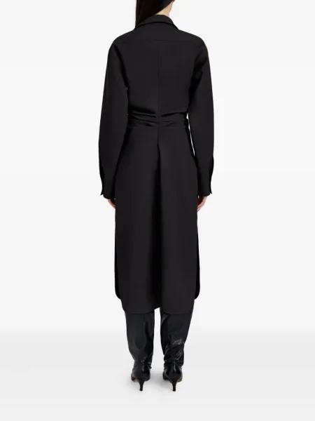 Rochie tip cămașă Proenza Schouler până la genunchi de costum negru