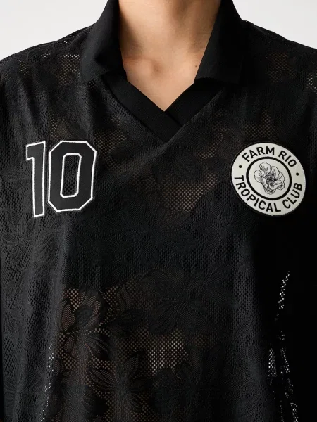 Adidas футболка мереживна x Farm Rio