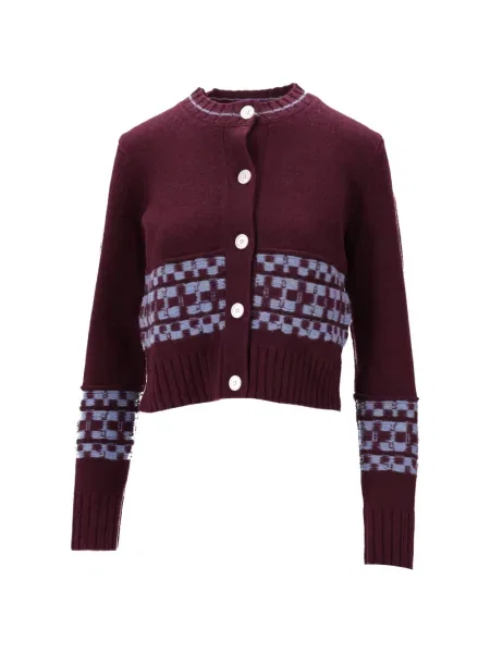 Cardigan B.b. Walace cu imprimeu geometric roșu