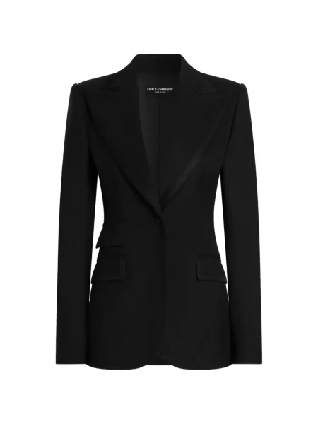 Geacă Dolce & Gabbana din țesătură twill negru