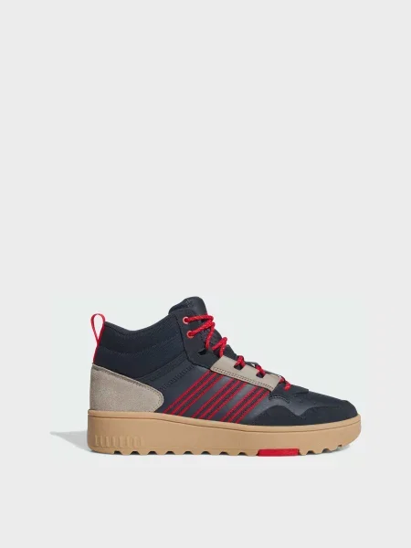 Кожаные кроссовки Adidas Hoops синие
