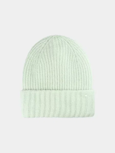 4F czapka zimowa beanie o prążkowanym splocie M zielony