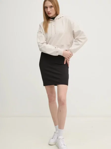 Calvin Klein Jeans bluza z kapturem gładka beżowy