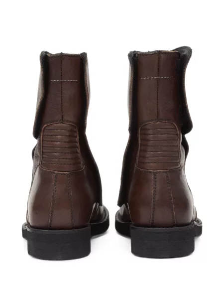 Matlasat cizme scurte Mm6 Maison Margiela din piele maro