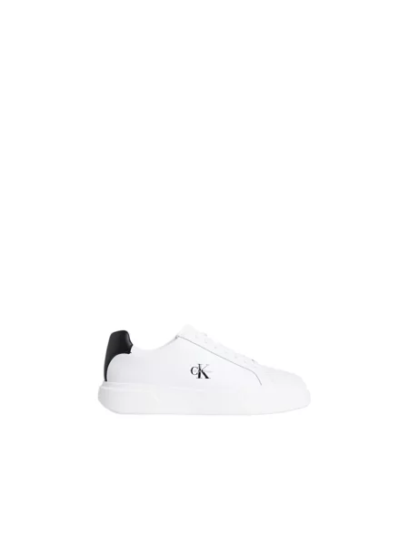 Sneakersy Calvin Klein Jeans sznurowane skórzane chunky białe
