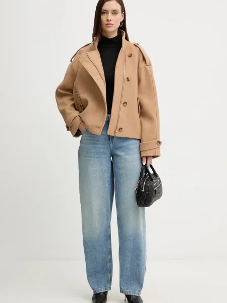 Светр Guess ANITA легкий півгольф бежевий