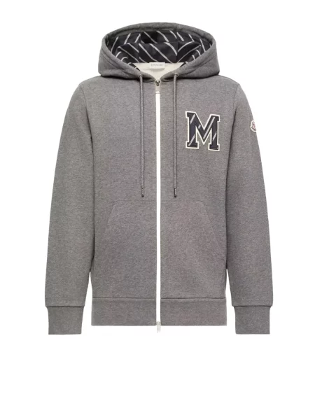 Hanorac cu glugă Moncler gri