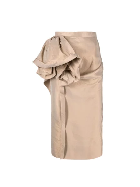 Spódnica midi Maison Margiela w kwiatki beżowa