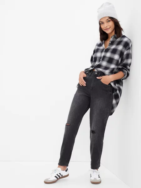 Pantaloni copii Gap negru