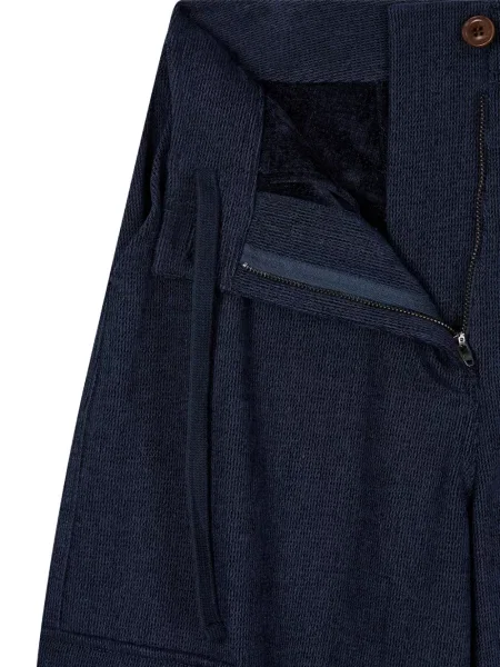Pantaloni cargo Tomboy cu cordon albastru