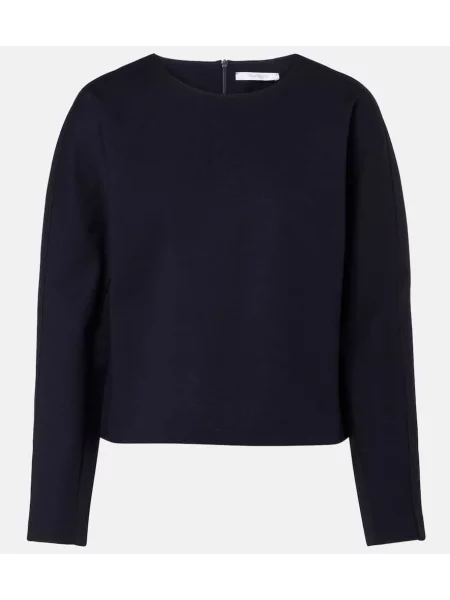 Top Max Mara de lână albastru