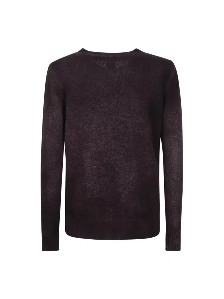 Sweter Avant Toi z okrągłym dekoltem fioletowy