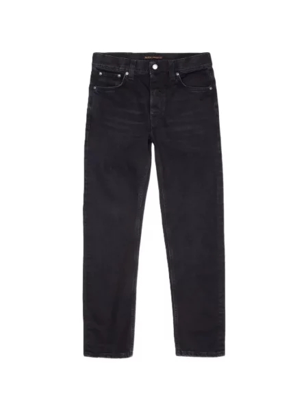 Blugi Nudie Jeans cu 5 buzunare negru