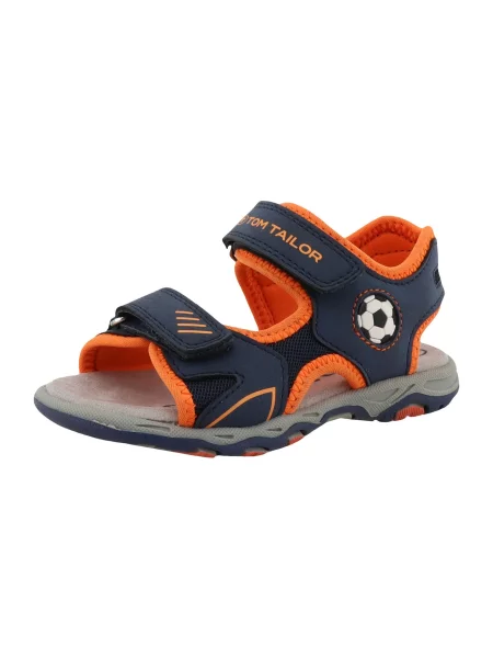 TOM TAILOR Pantofi deschiși bleumarin portocaliu