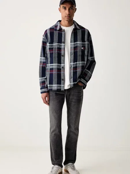 Tommy Jeans Cămașă Check Bleumarin