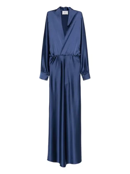 Rochie maxi Atu Body Couture cu decolteu în V lungă albastru