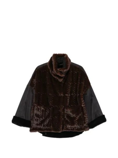 Geacă parka Collection Privée? cu blană maro