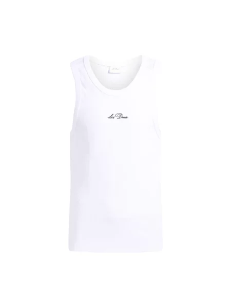 Sweter Les Deux prążkowany biały