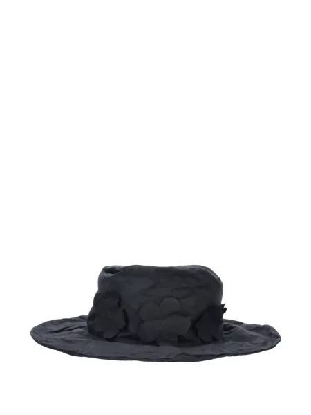 Kapa Scha s cvjetnim printom s aplikacijama crna