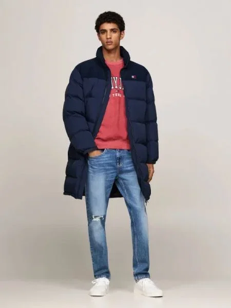 Tommy Jeans Steppelt kabát ALASKA kék