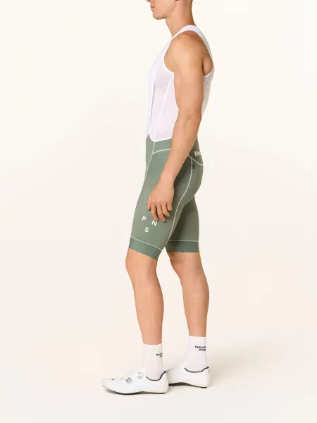 Pas Normal Studios Cyklistické Kalhoty Mechanism Bibs Se Šlemi A Polstrovanou Vložkou khaki