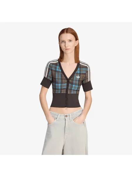 T-shirt adidas V-Neck Check Multicolor XS