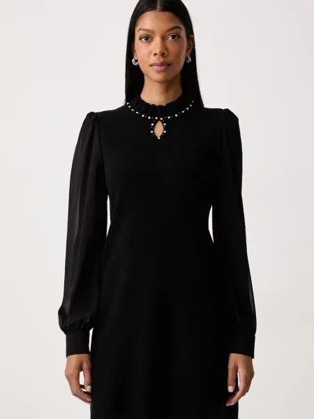 Twinset rochie cu vâscoză negru
