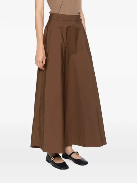 Ζωσμένος μάξι φούστα 's Max Mara καμπάνα καφέ