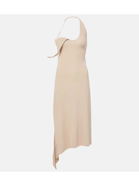 Rochie midi Courreges până la genunchi de costum bej