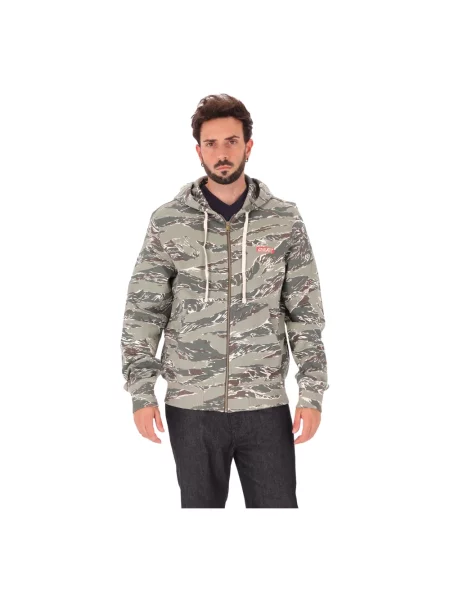 Bluza z kapturem Diesel z kapturem zielona