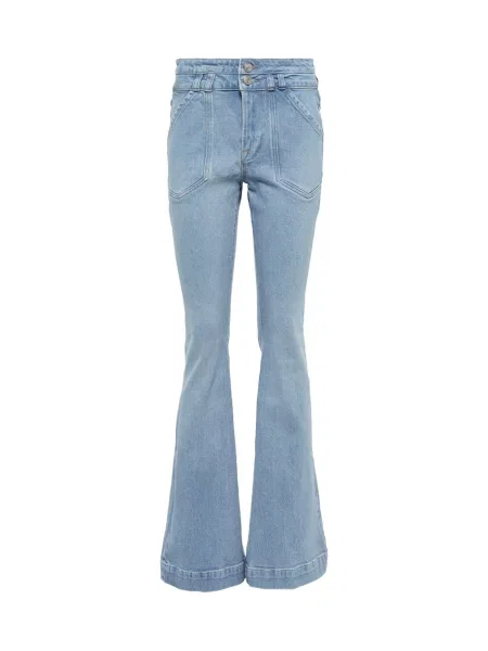 Blugi evazați Frame cu talie înaltă albastru