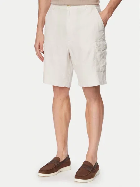 Calvin Klein Jeans Σορτς υφασμάτινο Κρεμ